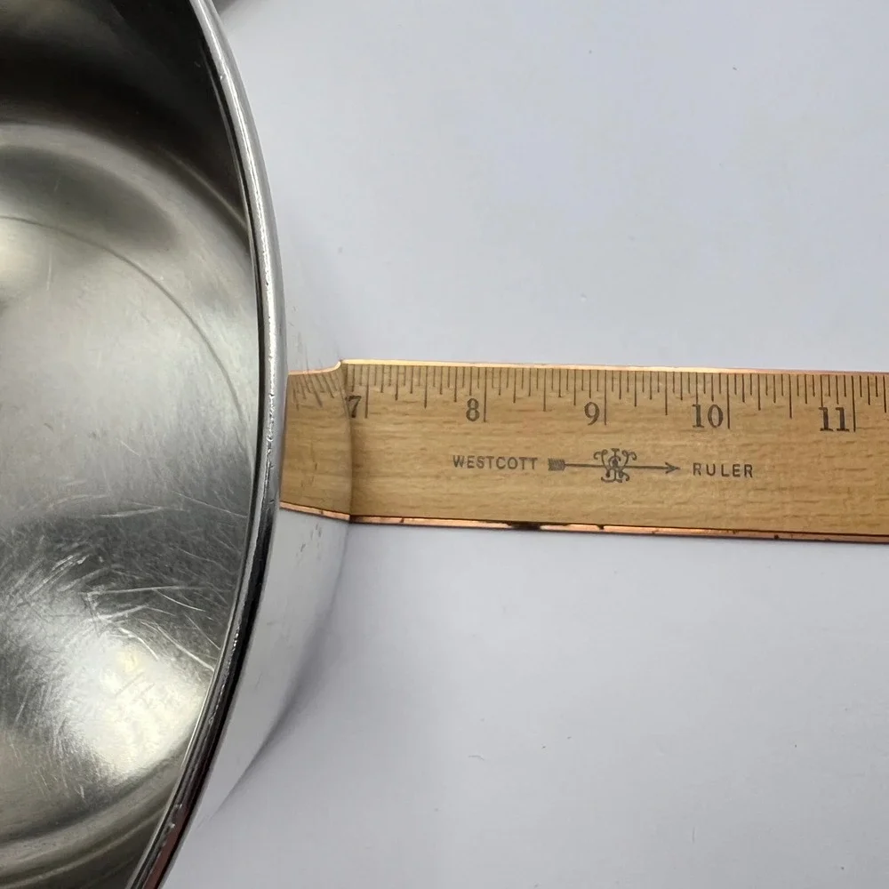 Revere Ware Saucepan Pot with Lid 3Qt Vintage Made USA Copper Bottom Midcentury